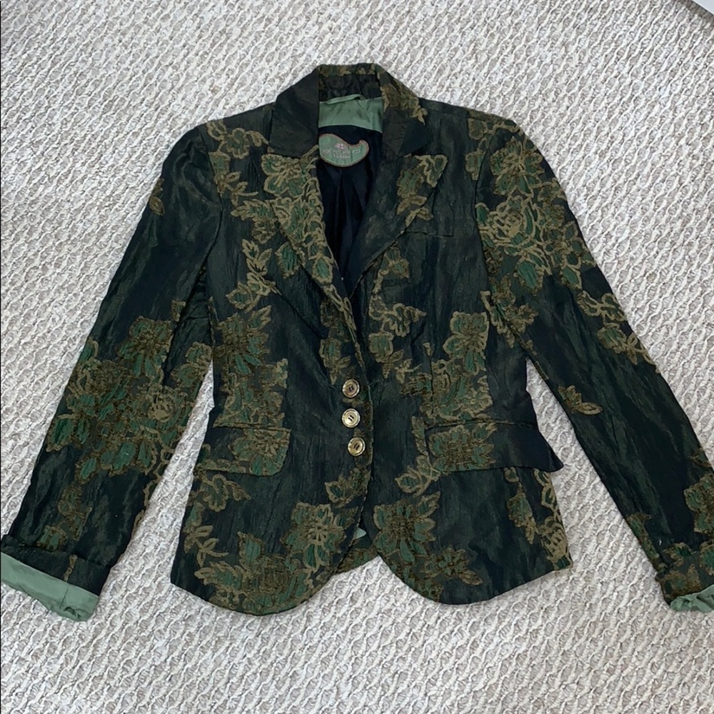 ⭐️ ETRO Milano Luxury Green Floral Blazer